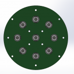 Assembly PCB with LEDs Bottom
