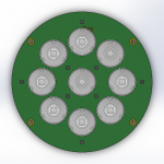 Assembly PCB with LEDs Top